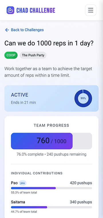 Chad Challenge App Challenges